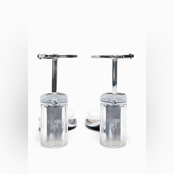 ZARA Woman Block Heel Vinyl Sandals US8 EU39 - Picture 3 of 9